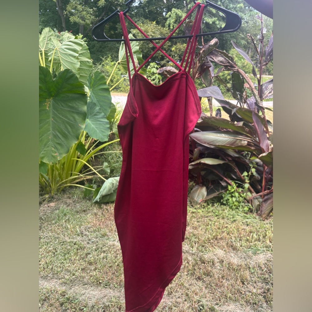 Elegant Red Slip Dress